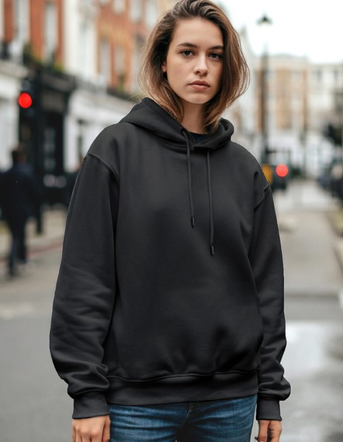 Women's Black Oversized Hoodies