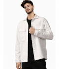 Men's Standard Length Oversized Textured Shacket