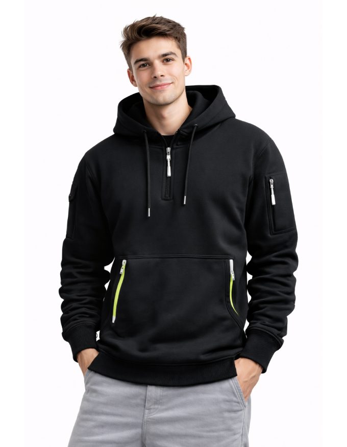 Men’s Solid Hooded Sweatshirt |Kangaroo Pocket