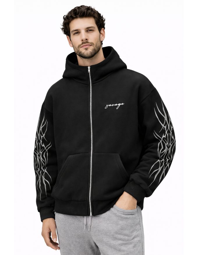 Ninja Balaclava Zipper Hoodie Zipper Jacket for Men